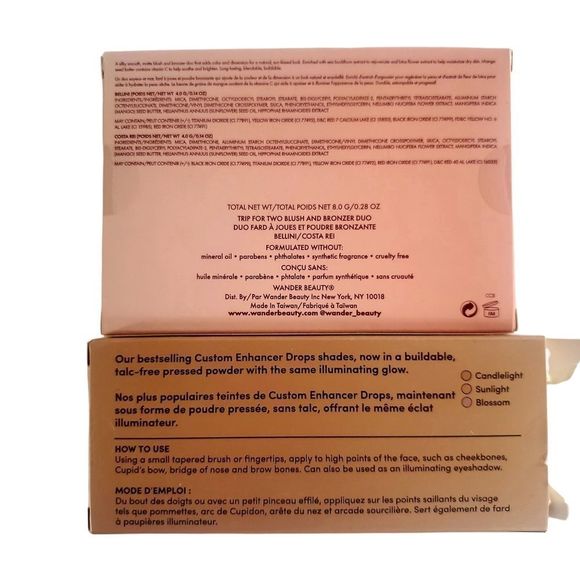 CoverFX Enhancer & Wander Beauty Trip for Two Blush/Bronzer/Highlighter palettes - Picture 3 of 16